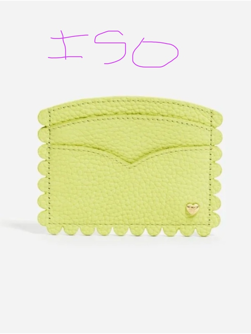 Stoney Clover Lane Lime Green Scalloped Card Case

DO NOT BUY IN SEARCH OF